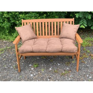 Blown Fibre Garden Bench Cushion - Chocolate Brown Faux Suede Blown Fibre Garden Bench Cushion - Chocolate Brown Faux Suede