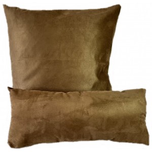 Faux Suede Cushion & Bolster Set - Chocolate Brown  Faux Suede Cushion & Bolster Set - Chocolate Brown