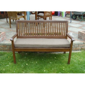 4ft Clearance Bench Cushion Set with Back Pads - Brown Weave
