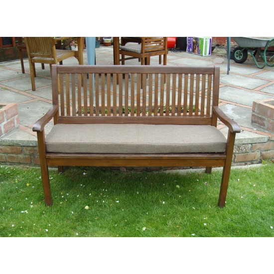4ft Clearance Bench Cushion Set with Back Pads - Brown Weave