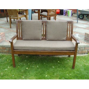 4ft Clearance Bench Cushion Set with Back Pads - Brown Weave