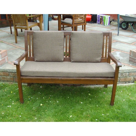 4ft Clearance Bench Cushion Set with Back Pads - Brown Weave
