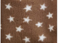 PnH Veterinary Bedding - NON SLIP - RECTANGLE - Brown with White Stars