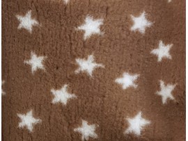 PnH Veterinary Bedding - NON SLIP - SQUARE - Brown with White Stars