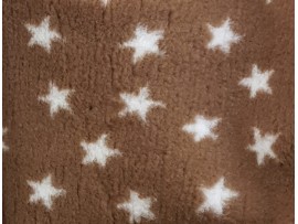 PnH Veterinary Bedding - NON SLIP - OVAL - Brown with White Stars