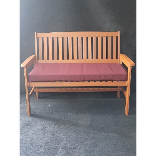 3ft Clearance Bench Cushion - Burgundy Showerproof