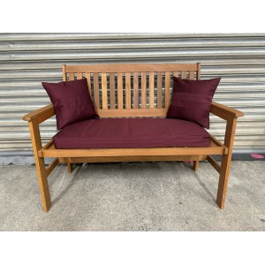 3ft Clearance Bench Set with Side Pillows - Burgundy Showerproof