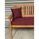 3ft Clearance Bench Set with Side Pillows - Burgundy Showerproof
