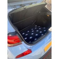 Car Boot Liner - Charcoal with Grey Paws