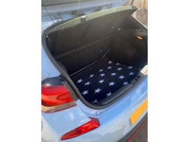 Car Boot Liner - Charcoal with White Stars