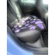 Car Seat Protector - Black with Purple Circles