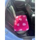 Car Seat Protector - Cerise with Pink Hearts