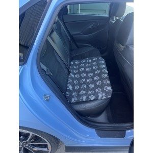 Car Seat Protector - Charcoal with Grey Paws Car Seat Protector - Charcoal with Grey Paws
