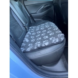 Car Seat Protector - Charcoal with Grey Paws Car Seat Protector - Charcoal with Grey Paws