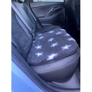 Car Seat Protector - Charcoal with White Stars
