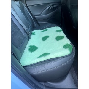 Car Seat Protector - Mint with Green Hearts