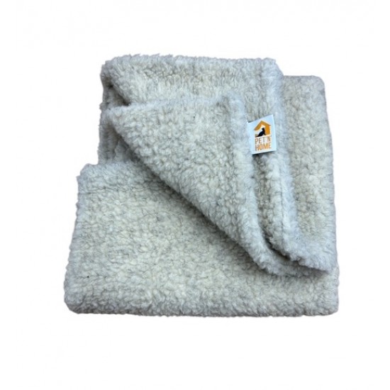 Deluxe Sherpa Fleece Lap Blanket - DOUBLE LAYERED - Cashmere Cream