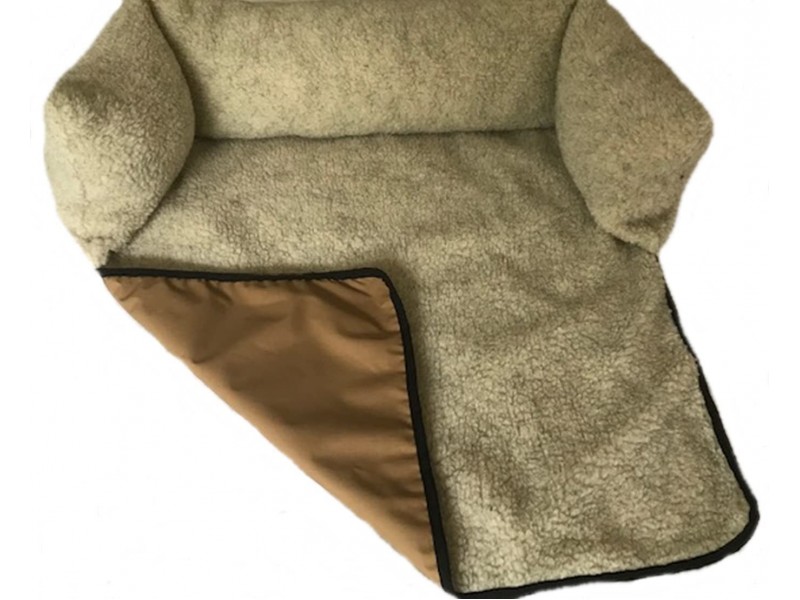 Sofa Dog Bed - Cashmere Cream with Waterproof Base