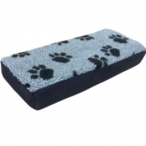 Cat Window Bed - Sherpa Fleece - Grey Pawprints