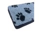 Cat Window Bed - Sherpa Fleece - Grey Pawprints