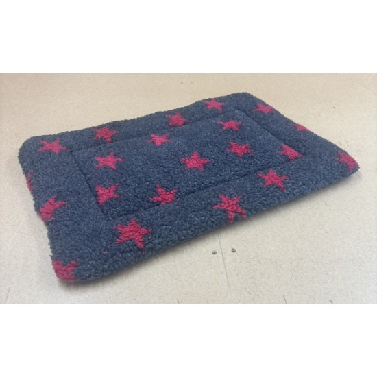 Clearance Charcoal Stars Quilted Crate Pad - 60cm x 40cm