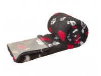  a PnH Veterinary Bedding ® NON SLIP - Charcoal with Pink Hearts