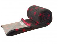  a PnH Veterinary Bedding ® NON SLIP - Charcoal with Pink Stars