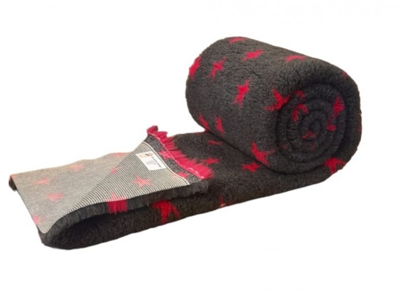  a PnH Veterinary Bedding ® NON SLIP - Charcoal with Pink Stars