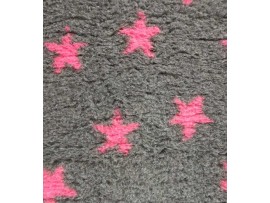 Car Boot Liner - Charcoal with Pink Stars