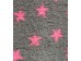 Car Seat Protector - Charcoal with Pink Stars