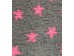 Car Seat Protector - Charcoal with Pink Stars