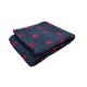 Charcoal with Red Stars - Double Layered Sherpa Fleece Dog Blanket 