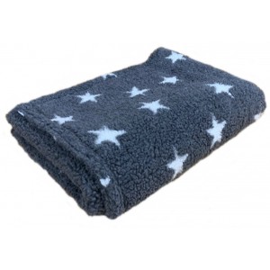 Deluxe Sherpa Fleece Lap Blanket - DOUBLE LAYERED - Grey with White Stars Deluxe Sherpa Fleece Lap Blanket - DOUBLE LAYERED - Grey with White Stars