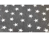 PnH Veterinary Bedding - NON SLIP - EXTRA LARGE PIECE - Charcoal with White Stars