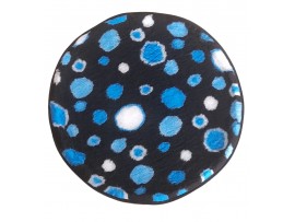 Clearance PnH Veterinary Bedding - BINDED CIRCLE - Black / Blue Circles - 75cm