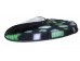 PnH Veterinary Bedding ® - BINDED CIRCLE - NON SLIP - Black with Green Circles