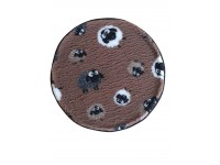 PnH Veterinary Bedding ® - BINDED CIRCLE - NON SLIP - Brown Sheep