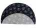 PnH Veterinary Bedding ® - BINDED CIRCLE - NON SLIP - Charcoal with Grey Paws