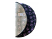 Clearance PnH Veterinary Bedding - BINDED CIRCLE - Charcoal / Lilac Paws - 75cm