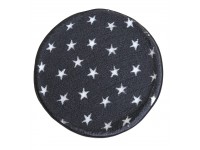 PnH Veterinary Bedding ® - BINDED CIRCLE - NON SLIP - Charcoal with White Stars