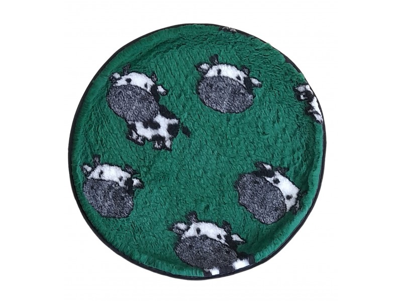 PnH Veterinary Bedding ® - BINDED CIRCLE - NON SLIP - Green Cows