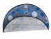 PnH Veterinary Bedding ® - BINDED CIRCLE - NON SLIP - Grey with Blue Circles