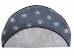 PnH Veterinary Bedding ® - BINDED CIRCLE - NON SLIP - Grey with White Stars