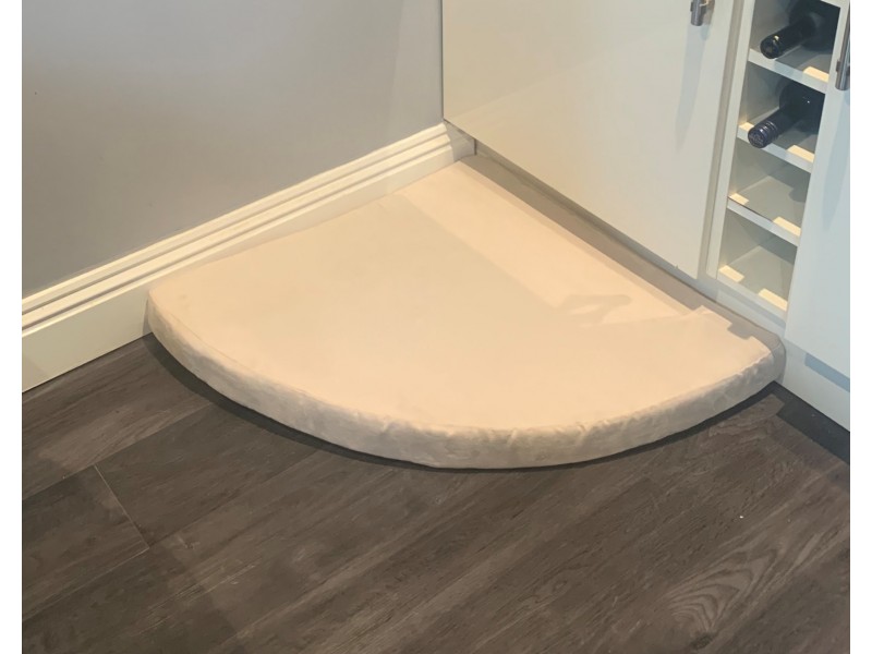 Faux Suede Corner Dog Bed - Cream 