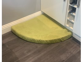 Faux Suede Corner Dog Bed - Olive Green