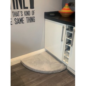 Faux Suede Corner Dog Bed - Silver Grey Faux Suede Corner Dog Bed - Silver Grey