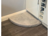 Faux Suede Corner Dog Bed - Silver Grey