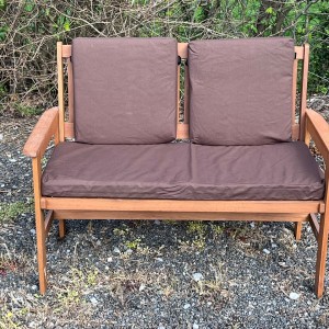 Garden Bench Cushion with Optional Sets - 100% Cotton - Brown