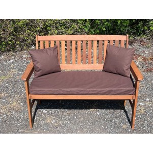 Garden Bench Cushion with Optional Sets - 100% Cotton - Brown