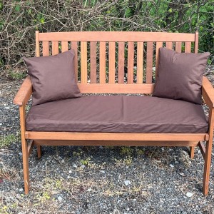 Garden Bench Cushion with Optional Sets - 100% Cotton - Brown